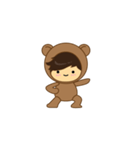 Boy Brown Bear Dance（個別スタンプ：3）