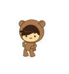 Boy Brown Bear Dance（個別スタンプ：14）
