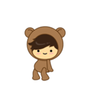 Boy Brown Bear Dance（個別スタンプ：15）