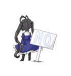 白黒姉妹とおともだち（個別スタンプ：7）
