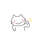 ほのぼのしろねこ（個別スタンプ：4）