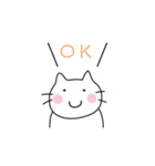 ほのぼのしろねこ（個別スタンプ：5）
