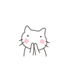 ほのぼのしろねこ（個別スタンプ：6）