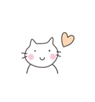 ほのぼのしろねこ（個別スタンプ：7）
