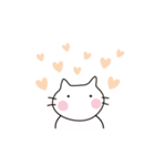 ほのぼのしろねこ（個別スタンプ：15）