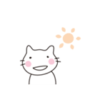 ほのぼのしろねこ（個別スタンプ：21）