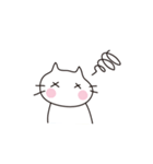 ほのぼのしろねこ（個別スタンプ：24）