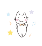 ほのぼのしろねこ（個別スタンプ：40）