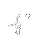 耳の長いうさぎ（個別スタンプ：6）