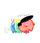 カラフルおばけと友人（個別スタンプ：2）