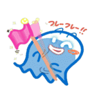 カラフルおばけと友人（個別スタンプ：7）