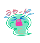 カラフルおばけと友人（個別スタンプ：8）