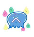 カラフルおばけと友人（個別スタンプ：9）