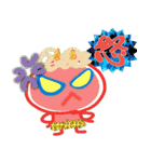 カラフルおばけと友人（個別スタンプ：16）