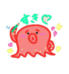 カラフルおばけと友人（個別スタンプ：36）