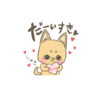 めがね犬のゆるゆるスタンプ（個別スタンプ：3）
