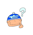 帽子かぶるよ！漢字の心くん（個別スタンプ：1）