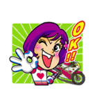 Crazy biker girl~（個別スタンプ：24）
