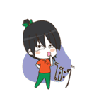 Green Orange lady（個別スタンプ：26）