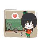 Green Orange lady（個別スタンプ：29）