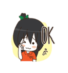 Green Orange lady（個別スタンプ：30）