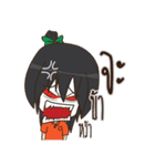 Green Orange lady（個別スタンプ：34）