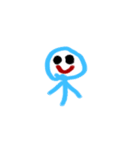 カラフル手書き棒人間スタンプ（個別スタンプ：3）