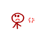 カラフル手書き棒人間スタンプ（個別スタンプ：4）
