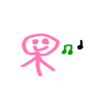 カラフル手書き棒人間スタンプ（個別スタンプ：5）