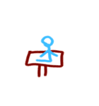 カラフル手書き棒人間スタンプ（個別スタンプ：11）