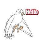 幸せの白い鳩（個別スタンプ：1）