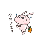 Rabbit with glasses called "Usami"（個別スタンプ：7）