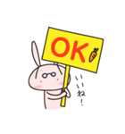Rabbit with glasses called "Usami"（個別スタンプ：30）
