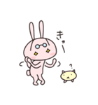 Rabbit with glasses called "Usami"（個別スタンプ：39）