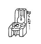 表情を変えないうさぎとねこ（個別スタンプ：5）