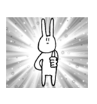 表情を変えないうさぎとねこ（個別スタンプ：32）