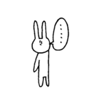 表情を変えないうさぎとねこ（個別スタンプ：37）