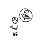 Miss Egg ＆ cat（個別スタンプ：9）