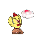 Unitary chicken flying (animation)（個別スタンプ：6）