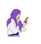 Friendly muslim girl v.English（個別スタンプ：8）