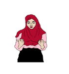 Friendly muslim girl v.English（個別スタンプ：16）