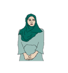 Friendly muslim girl v.English（個別スタンプ：17）