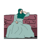 Friendly muslim girl v.English（個別スタンプ：23）