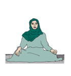 Friendly muslim girl v.English（個別スタンプ：24）