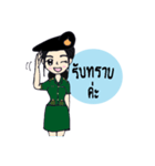 Candy Tan female soldiers of the Army.（個別スタンプ：11）