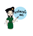 Candy Tan female soldiers of the Army.（個別スタンプ：15）