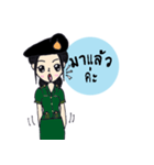 Candy Tan female soldiers of the Army.（個別スタンプ：19）