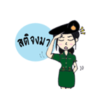 Candy Tan female soldiers of the Army.（個別スタンプ：23）