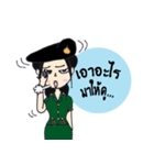 Candy Tan female soldiers of the Army.（個別スタンプ：34）