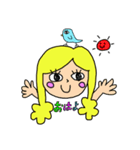 イエローガール＆ピヨ（個別スタンプ：2）